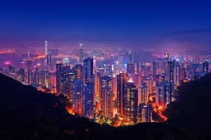 Create meme: night metropolis, Hong Kong, Hong Kong at night