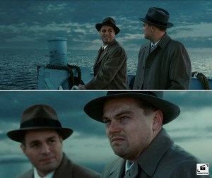 Create meme: DiCaprio meme island, DiCaprio shutter island, Leonardo DiCaprio meme of shutter island