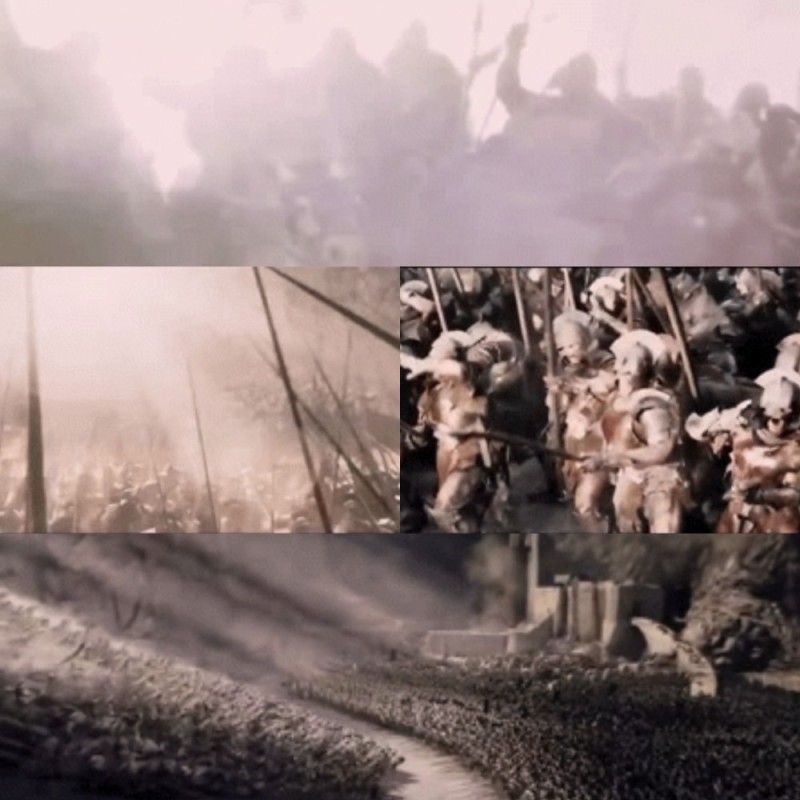 Create meme: the hobbit the battle, lord of the rings , The battle of the Gungans