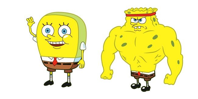 Create meme: inflated spongebob, spongebob Jock, sponge Bob square 