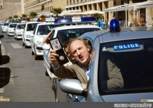 Create meme: Comedy, French police, taxi 4