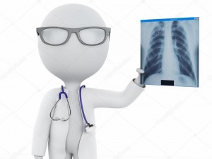 Создать мем: человечек доктор, врач и рентген на белом фоне, 3д человек врач