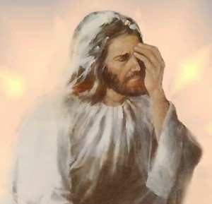 Create meme: Jesus Facepalm