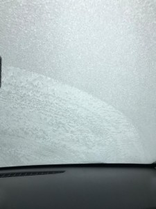 Create meme: the frozen glass of the car, windshield, snow