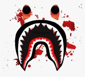 Создать мем: bape акула логотип, bape логотип, лук bape shark