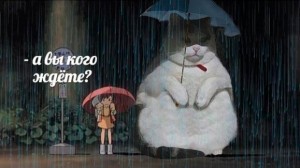 Create meme: neighbor Totoro, anime my neighbor Totoro, Totoro in the rain
