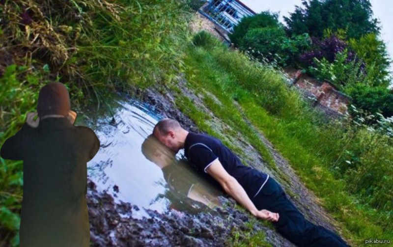 Create meme: Drunk in a ditch, The man in the ditch, drunk in a puddle