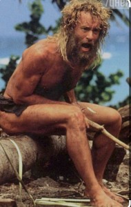 Create meme: Tom Hanks outcast, Robinson Crusoe, adventures of Robinson Crusoe