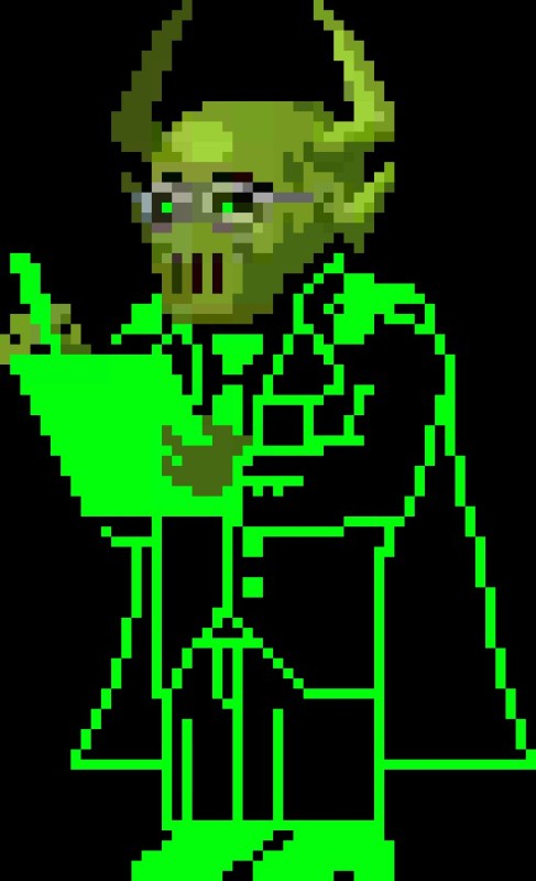 Create meme: pixel ogre, professor pixel art, fellswap emerald papyrus