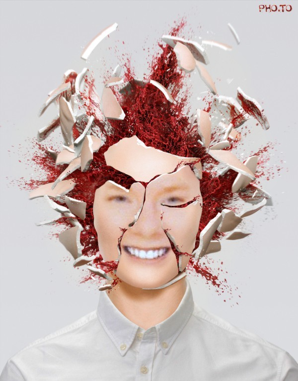 Create meme: in my head, Head explosion art, people 
