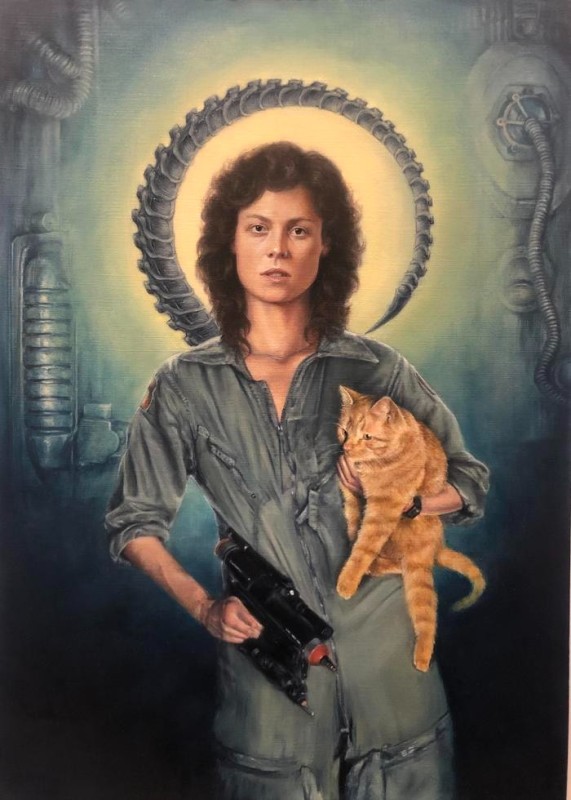 Create meme: Ellen Ripley, Ellen Ripley art, Lieutenant Ellen Ripley