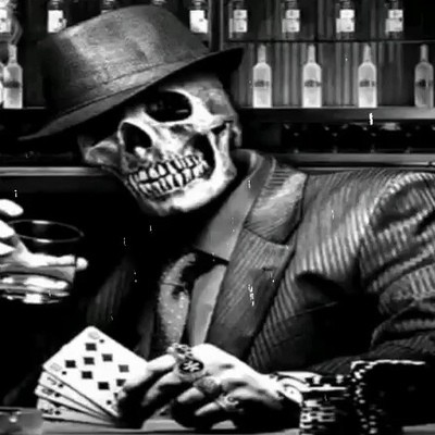 Create meme: skeleton gangster, A cool skeleton with a cigar, cool skeleton