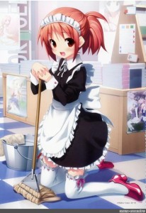 Create meme: anime maid cleaning up, anime maid, lolly maids anime