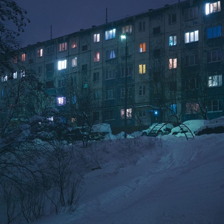 Create meme: winter night, polar night in murmansk 2020, haunt