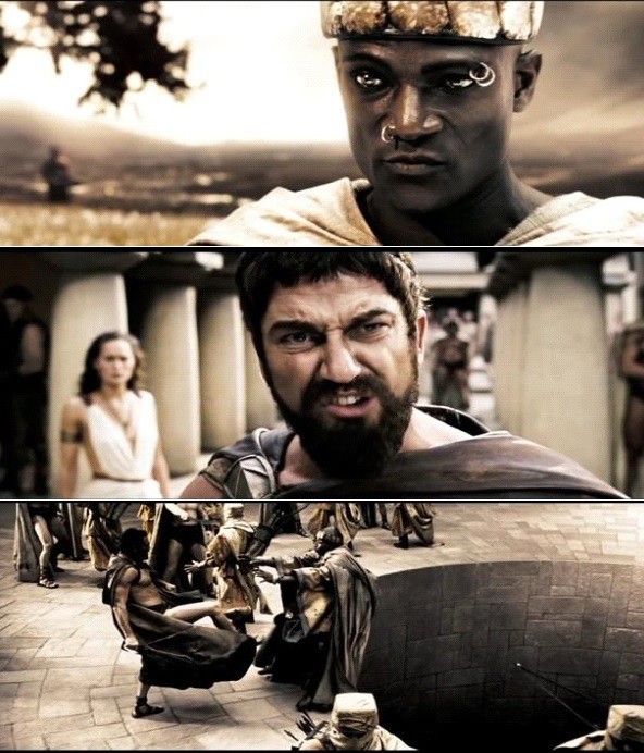 Создать мем: 300 спартанцев мем, this is sparta, царь леонид 300 спартанцев