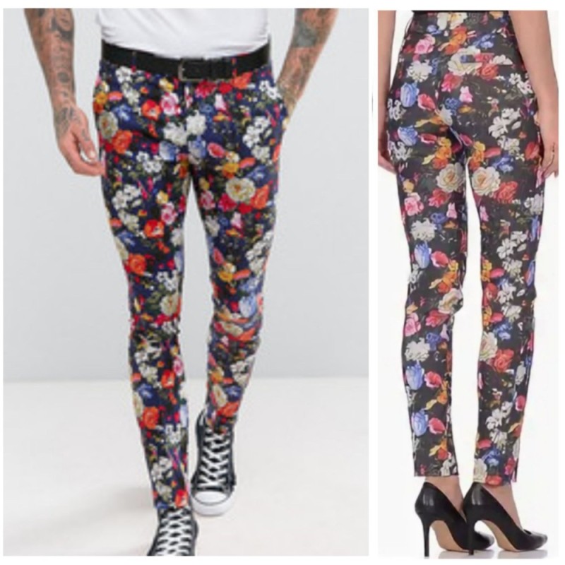 Create meme: reclaimed vintage inspired trousers, printed trousers, printed leggings