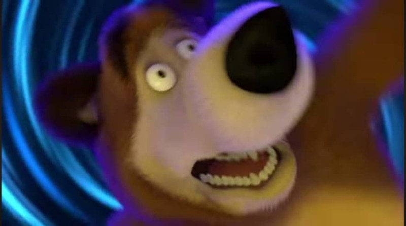 Create meme: cartoons Masha and the bear are already creepy 56 series, Masha and the bear series is scary already creepy, Masha and the Bear in the cinema 2022