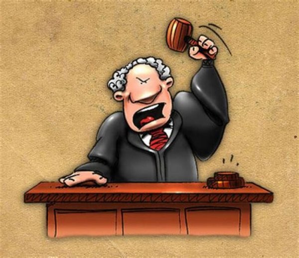 Создать мем: этика судьи, злой судья, суд карикатура