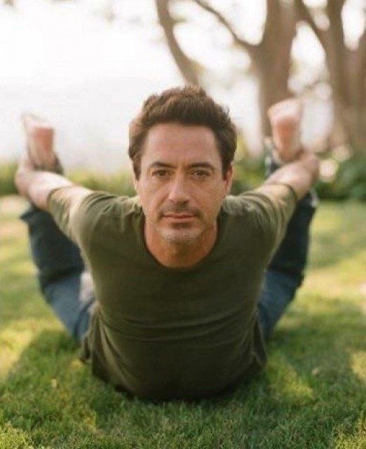 Create meme: Robert Downey Jr iron man , Robert Downey Yoga, Robert Downey Jr. Yoga