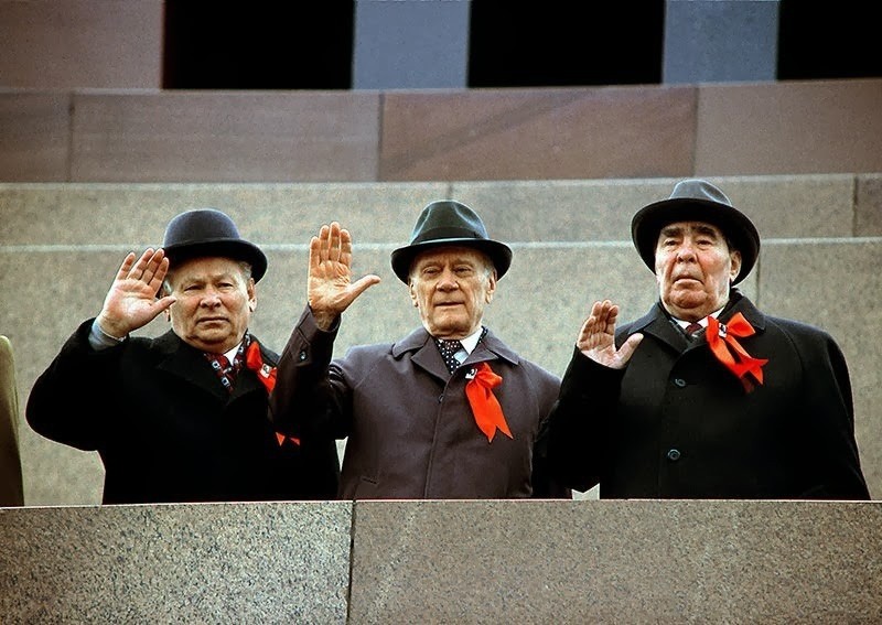 Create meme: Andropov Chernenko, Gorbachev Mikhail Sergeyevich , leaders of the USSR