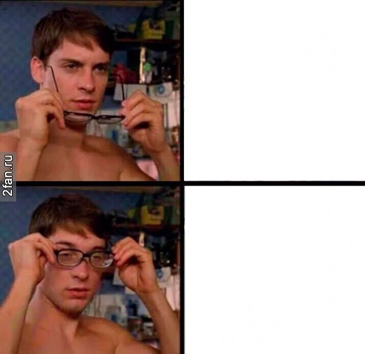 Создать мем: питер паркер мем с очками, очки мем, протирает очки мем