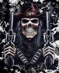 Create meme: skull skeleton, skeleton with a gun, cool skeleton meme