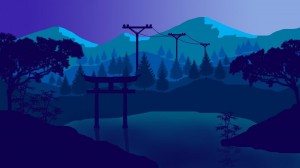Create meme: firewatch game, Firewatch, landscapes in the style of flat