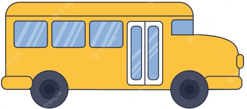 Создать мем: автобус вид сбоку, желтый автобус, автобус иллюстрация