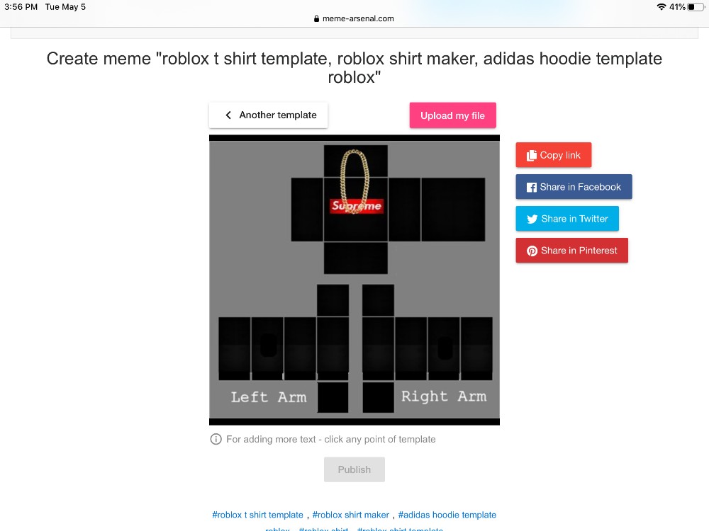 roblox t shirt - All Templates - Create meme - Meme-arsenal.com