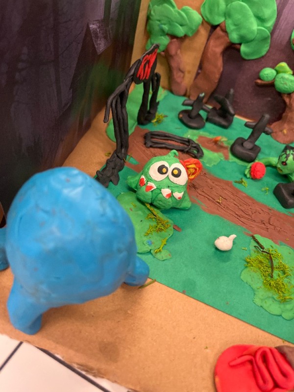 Create meme: plants vs zombies made of plasticine, plasticine, plasticine zombies for children