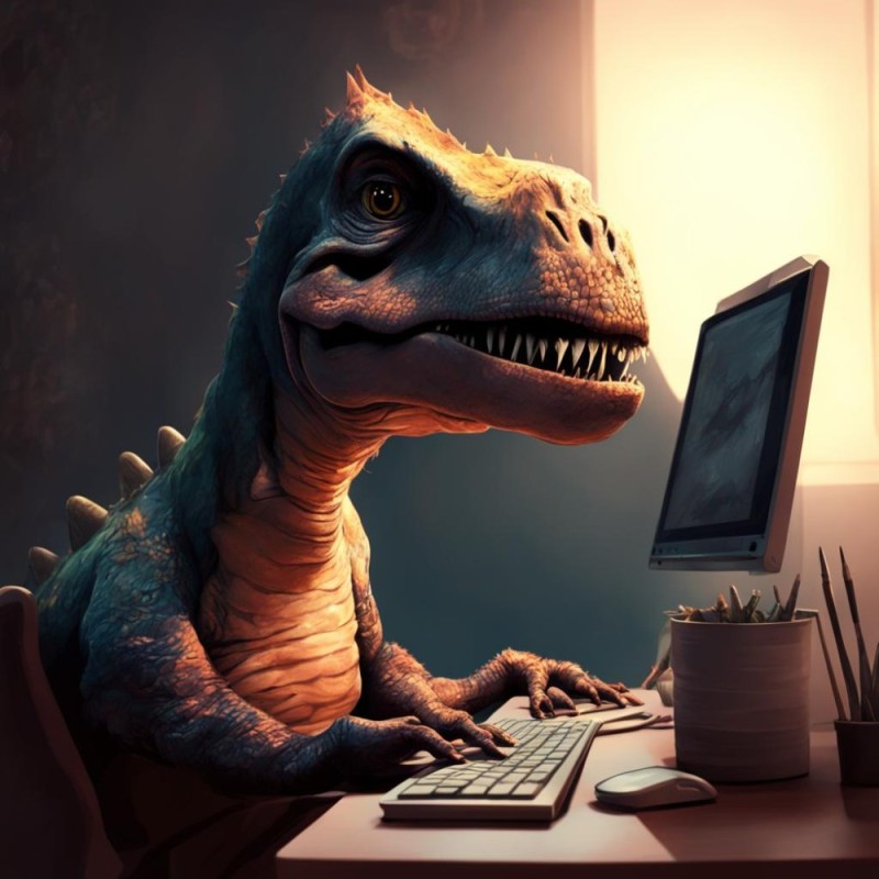 Create meme: battle of the dinosaurs, dinosaurs in the office, the world of dinosaurs