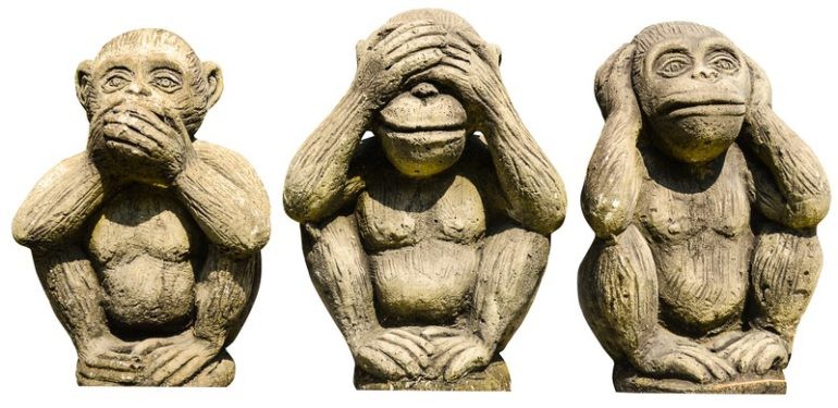 Создать мем: ничего не вижу, ничего не слышу, три обезьяны, обезьяны мидзару
