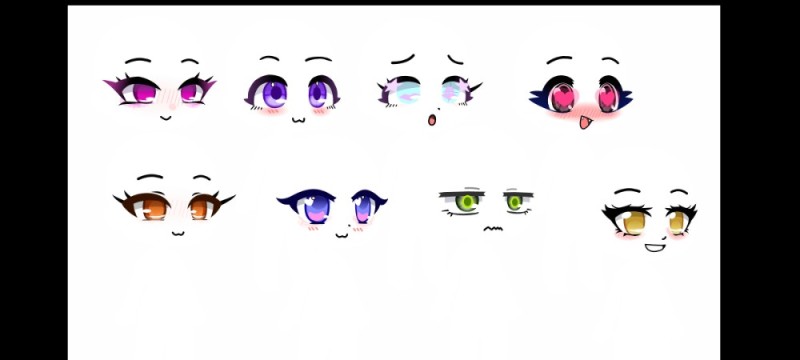 Создать мем: глаза для артов гача, глаза аниме, глаза для рисования гача лайф