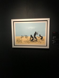 Create meme: Banksy Moscow multimedia, Mikey Banksy at an exhibition in Moscow, Central house of artist Banksy