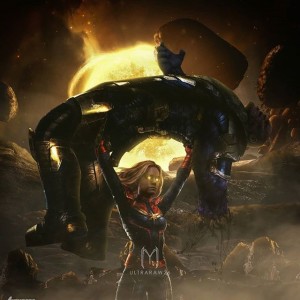 Создать мем: капитан марвел vs танос мстители, титан танос, зловещая шестерка марвел арт