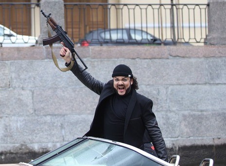 Create meme: kirkorov with a machine gun, Philip Kirkorov with a machine gun, Philip Kirkorov with a kalash