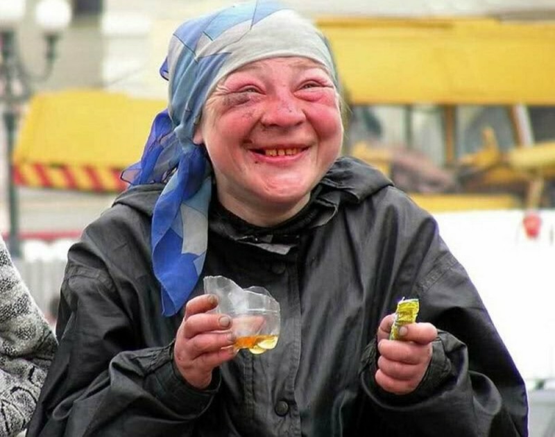 Create meme: drunks women, the homeless woman smiles, drunk woman