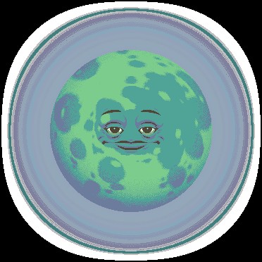 Create meme: planet , Emoji moon, stickers moon