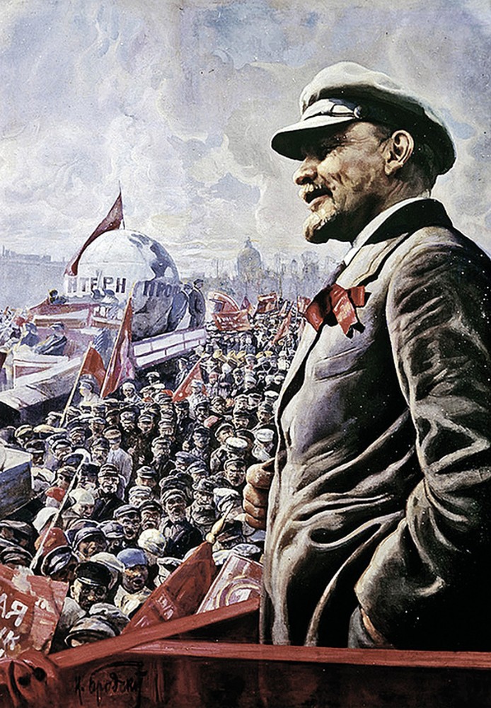 Create meme: Brodsky Isaac Lenin on the podium on May 1, 1920, the revolution of 1917 in Russia, revolution Lenin