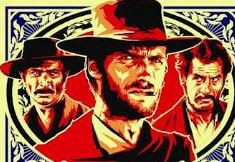 Create meme: Clint Eastwood , sergio leone poster western, good, bad, evil