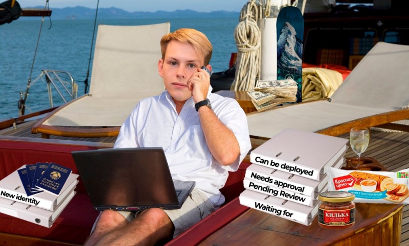 Create meme: a man on a yacht, billionaires' yachts, people on the yacht
