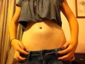 Create meme: belly, belly button, Belly button stretched