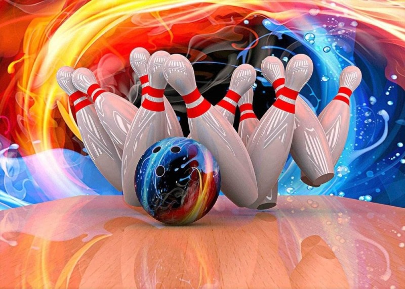 Create meme: bowling cosmic, bowling strike, bowling background