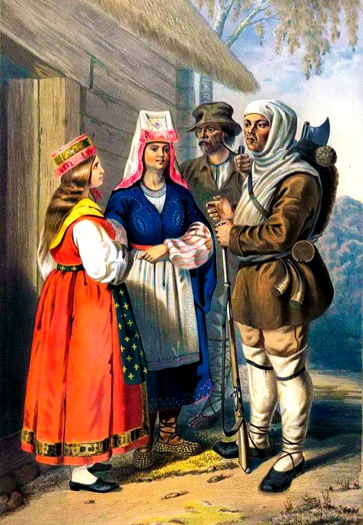 Create meme: ethnographic description of the peoples of Russia 1862, peoples of the Volga region 17th century Mordvinian clothing, The Ugric peoples