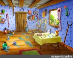 Создать мем: комната мультяшная, сказочный интерьер детской комнаты, сказочная комната для детей