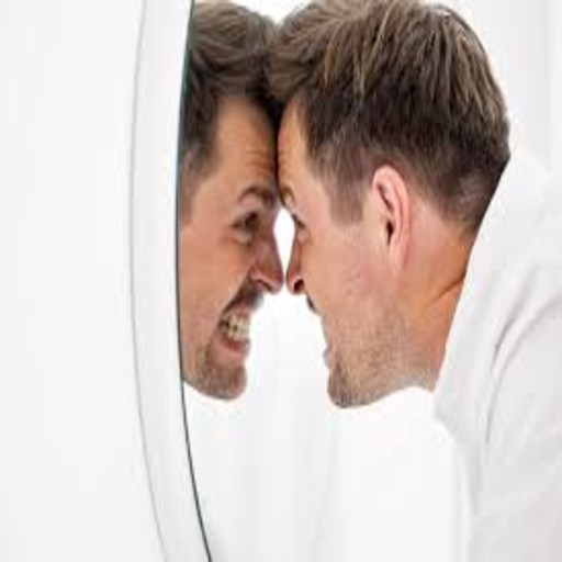 Create meme: anger management , men , in the mirror