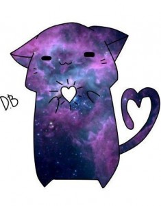 Создать мем: космические коты, космический кот, милые картиночки
