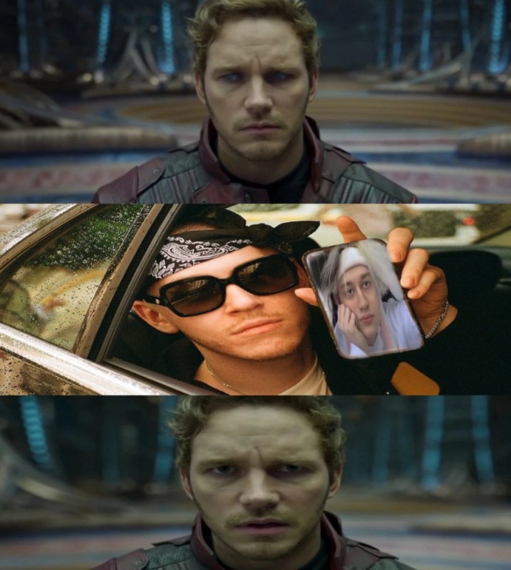 Create meme: a frame from the movie, chris pratt guardians of the galaxy, Guardians of the Galaxy 3 trailer