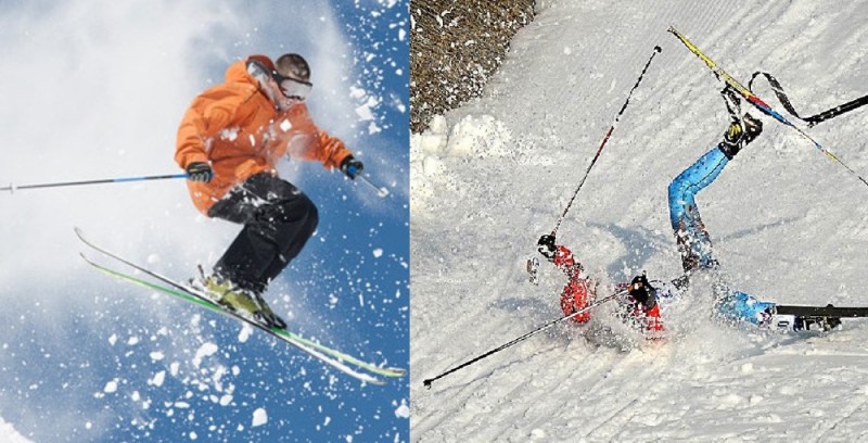 Создать мем: лыжники против сноубордистов, сноубордисты против лыжников, горные лыжи