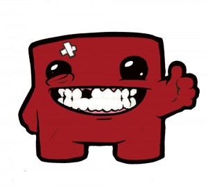 Create meme: anime, super meat boy